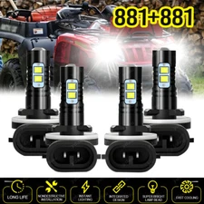 For ARCTIC CAT 400 500 650 700 Headlight HI/Lo Beam LED Light Bulbs 6000k white
