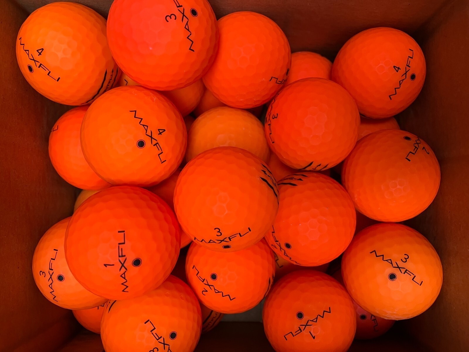 24 48 MAXFLI SOFTFLI OPTIC MATTE ORANGE LAKE GOLF BALLS FREE P&P eBay