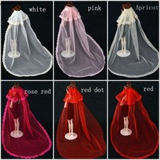 Velo de encaje hecho a mano de alta calidad velos de boda de novia para muñecas de 11,5" velo de vestir