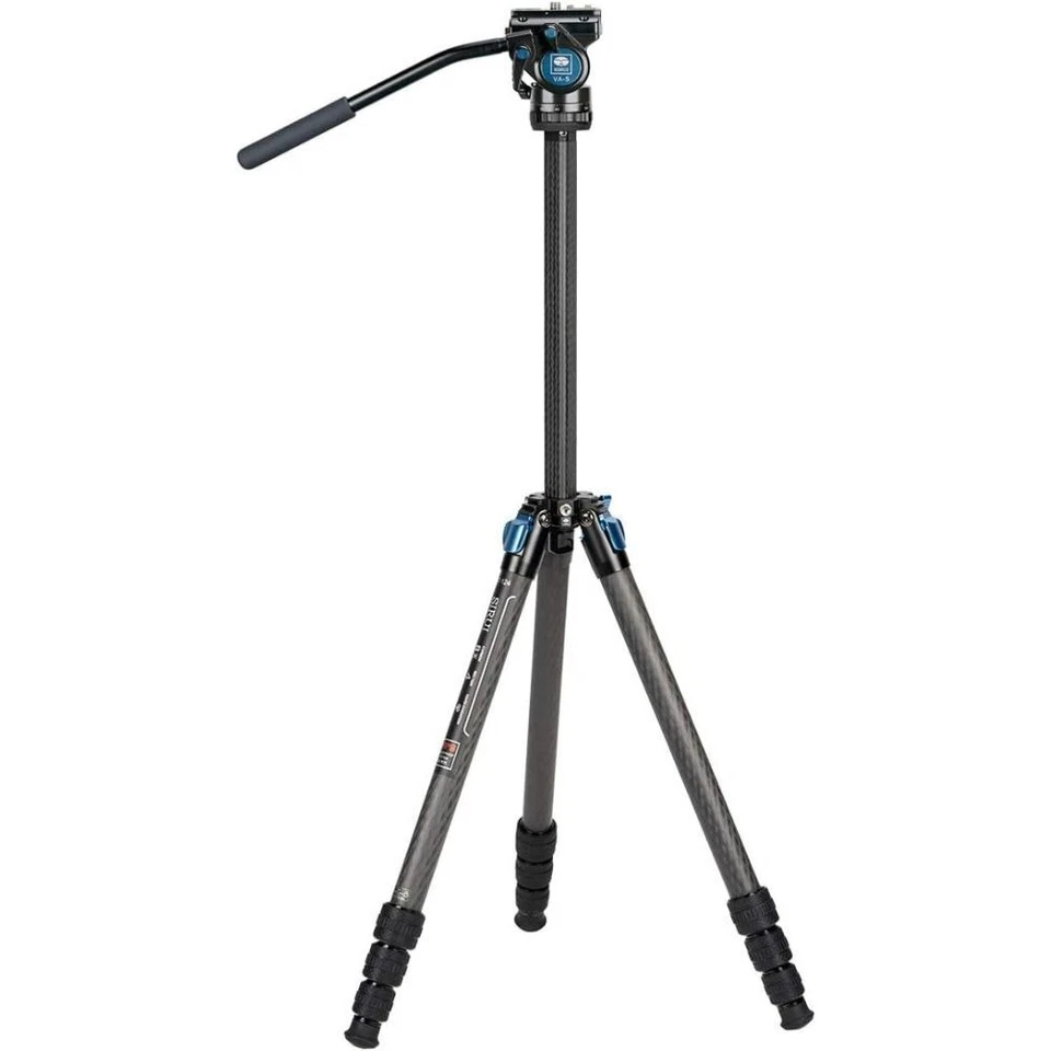 Sirui ST124 4-Section Carbon Fiber Tripod & VA-5 X Fluid Head Kit - Image 2 of 4