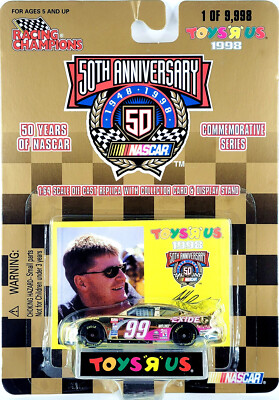 1:64 1998 RACING CHAMPIONS #99 EXIDE TOYS R US GOLD FORD TAURUS JEFF BURTON NIP