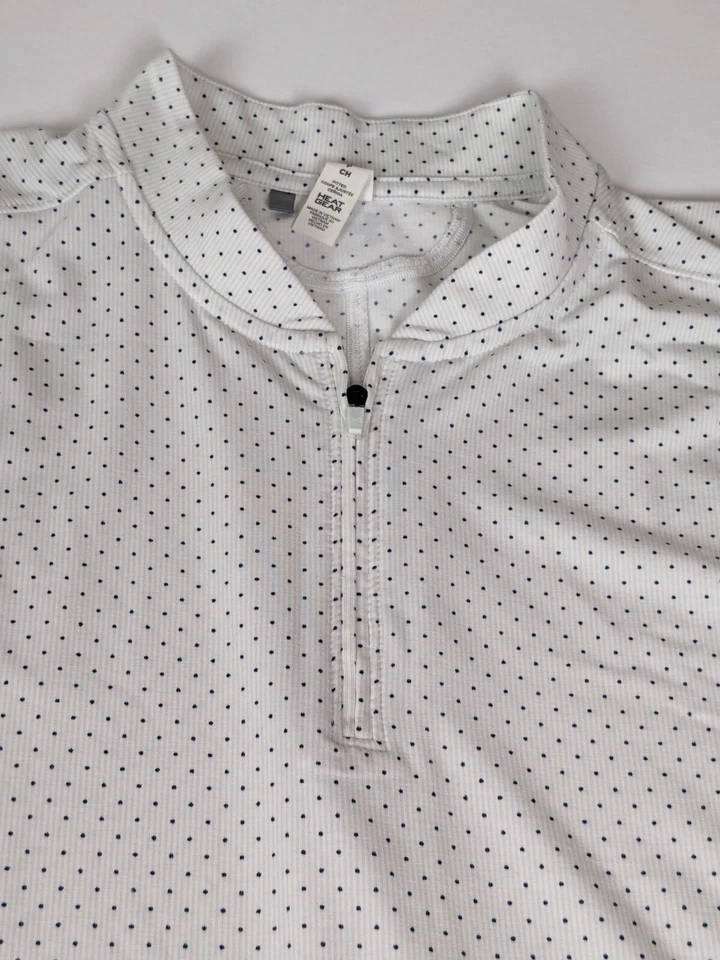 UNDER ARMOUR Heat Gear WHITE Blue  Polkadot Sleeveless TANK TOP S/P/CH  - Image 4 of 4