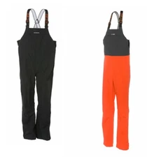 Grundens Full Share Waterproof Rain Bibs Fishing Black & Black/Orange