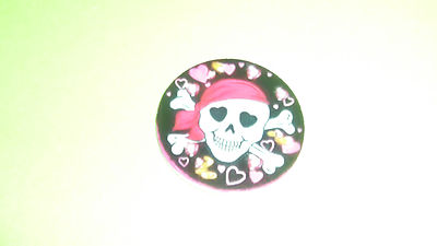 Pre Cut One Inch Bottle Cap Images Cute Skull  Free Shipping