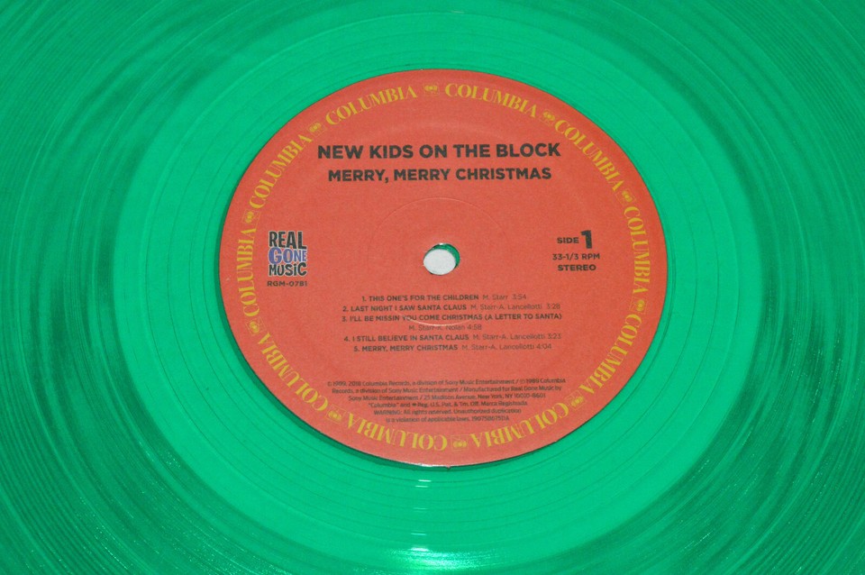 NEW KIDS ON THE BLOCK Merry Merry Christmas LP 2018 Green Colored Vinyl