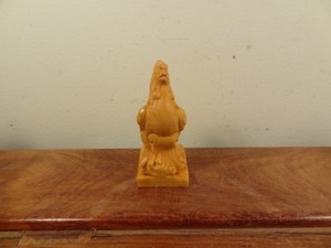Camphor Wood Carving Little Rooster Statue