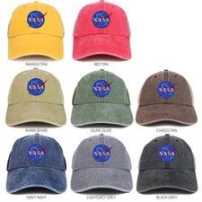 NASA Insignia Logo Embroidered Unstructured Trucker Mesh Cap FREE SHIPPING