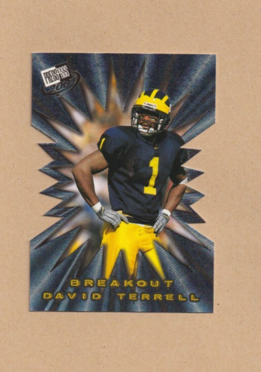 2001 Press Pass - Breakout David Terrell #B36 Michigan Wolverines