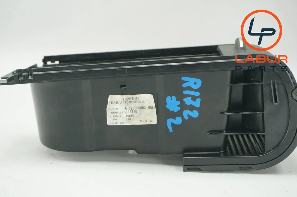 R172 12-20 Mercedes Clase SLK Consola Central Rodillo Almacenamiento Portavasos A1972 Foto 4 de 4