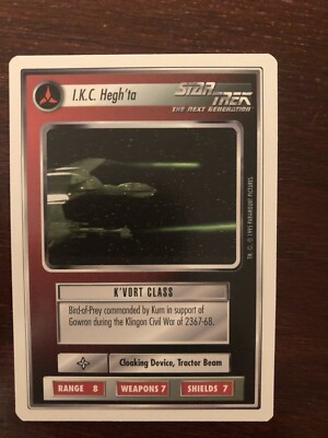 Star Trek CCG 1e I.K.C. Hegh'ta near-mint/nm rare - Premier Beta 1995