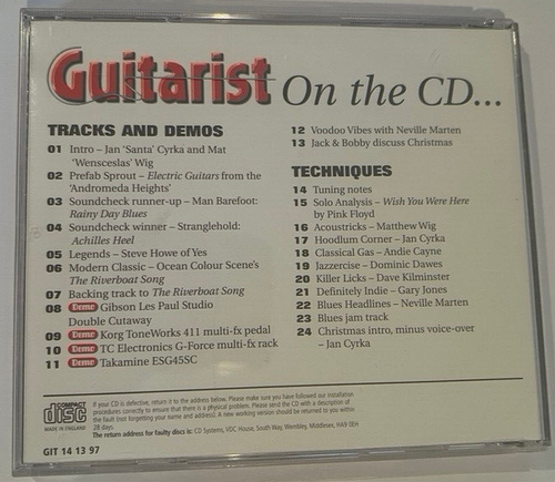 Guitarist CD Only - Christmas 1997 - CD23 - Pink Floyd, OCS, Prefab Sprout - Picture 2 of 3