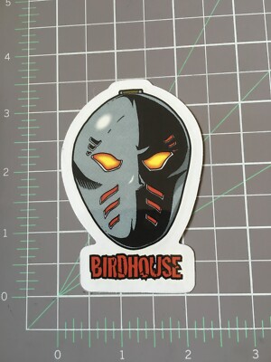 1998 Vintage Birdhouse Skateboards Sticker Heath Kirchart  Death Mask''