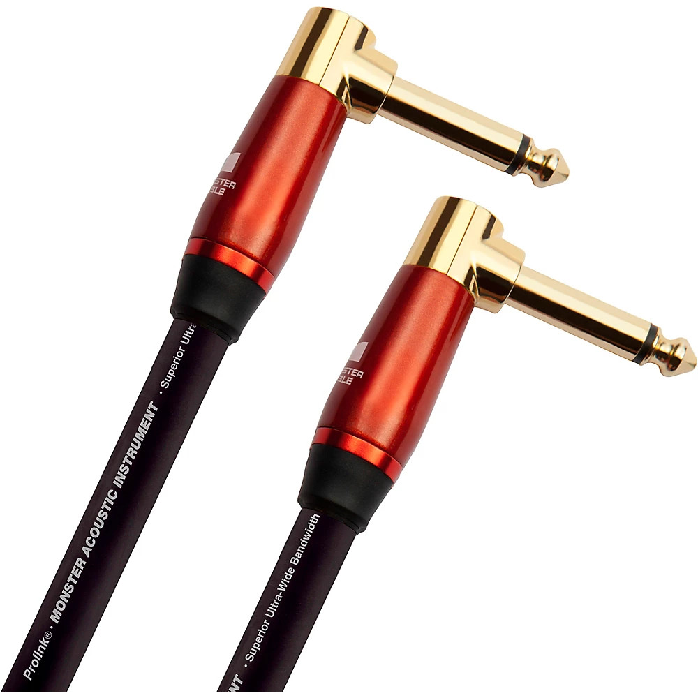Monster Cable Prolink Acoustic Pro Audio Instrument Cable RightRight 8 in Blk 7190₽