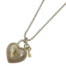 TIFFANY&Co. Heart Rock Necklace Long Pendant Key Necklace Silver925 Silver Women