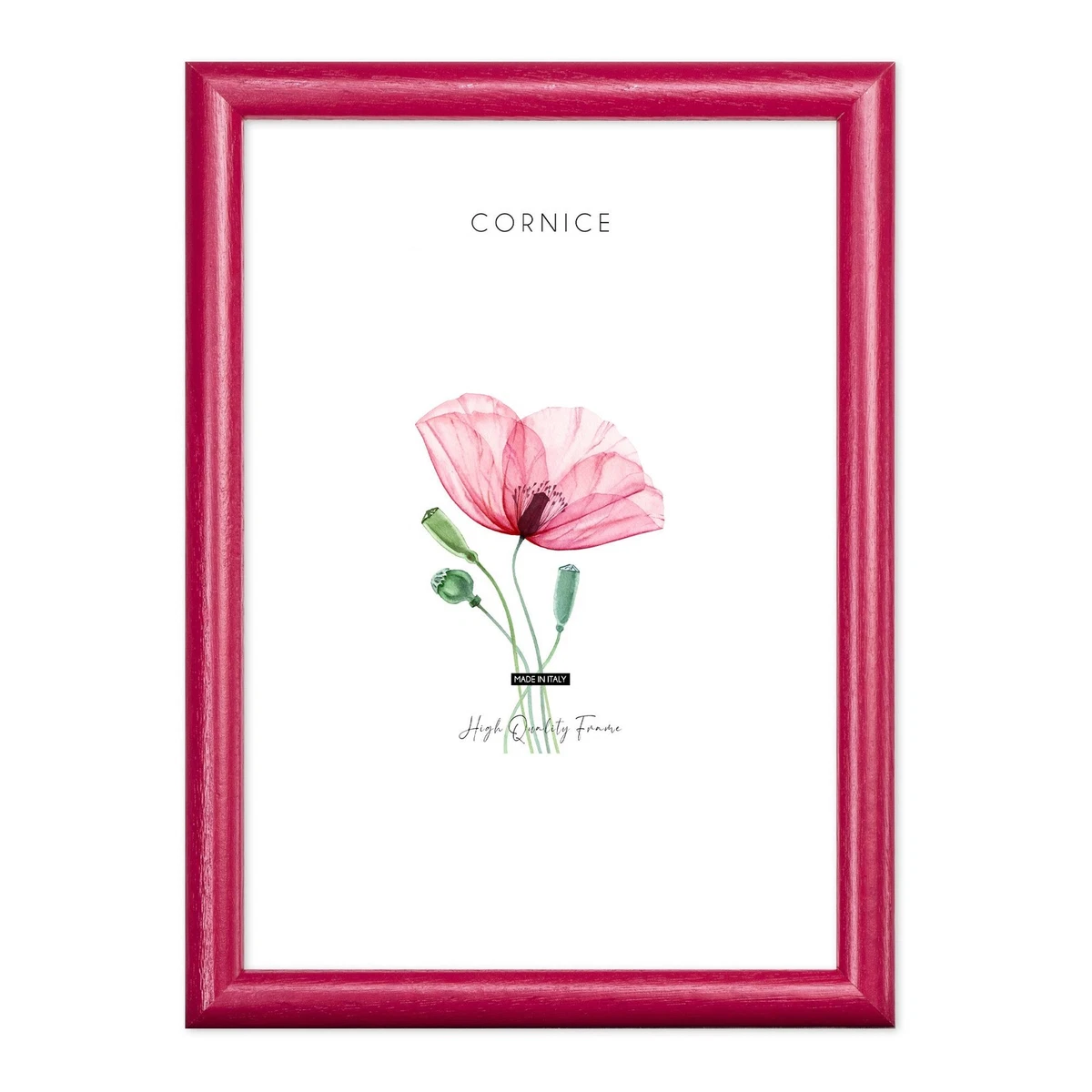 Cornice Portafoto The Franklin Range – 50x70 Cm, Passepartout Per Poster, Plexiglass Infrangibile, Colore Nero