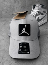 Jordan Nike Rise Structured Snapback Trucker Medium Large OG Stealth Grey Hat