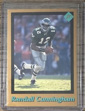 1991 Tuff Stuff Jr. #9 Randall Cunningham Magazine Card Bronze Border NM/MT