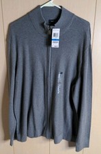 Alfani Flint Htr Gray Mens Zip Cotton Sweater Size XL Macy's