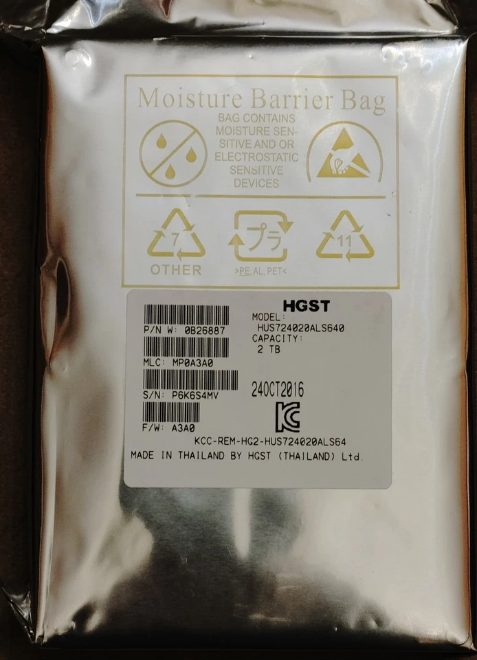 Hard Disk HD HITACHI HUS724020ALS640 2TB 3.5" 64MB CACHE SAS 6.0GB/S HDD - Immagine 3 di 4