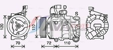 AVA Clever Choice Kompressor Klimaanlage SAK025 für VW POLO 4 FOX 5Z1 5Z3 5Z4 5