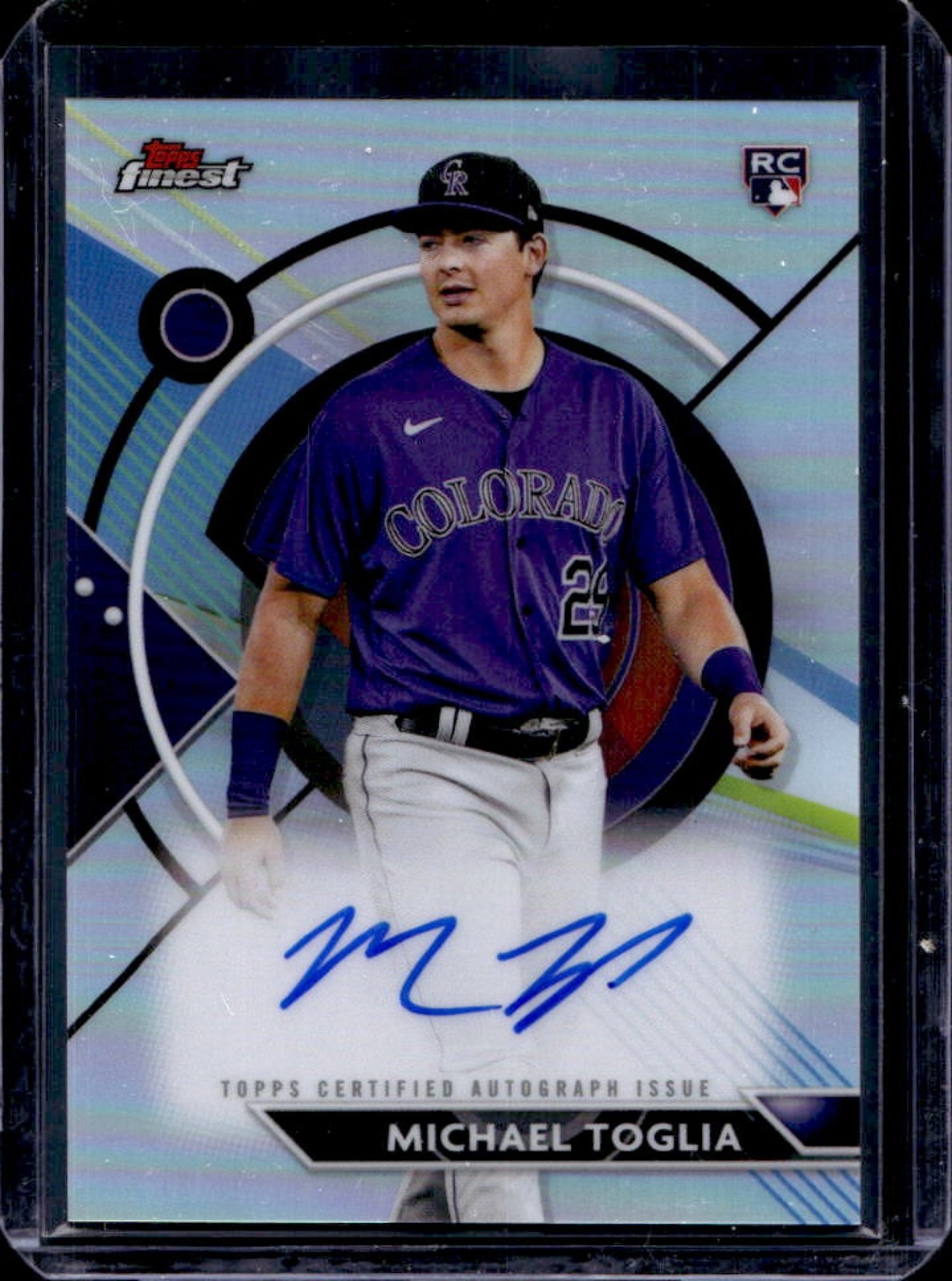 2023 Finest Michael Toglia Auto RC Rookie #FA-MT Rockies