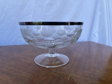 Bohemian Glas Silber 800 Jugendstil Punze Antik Schale Kristall