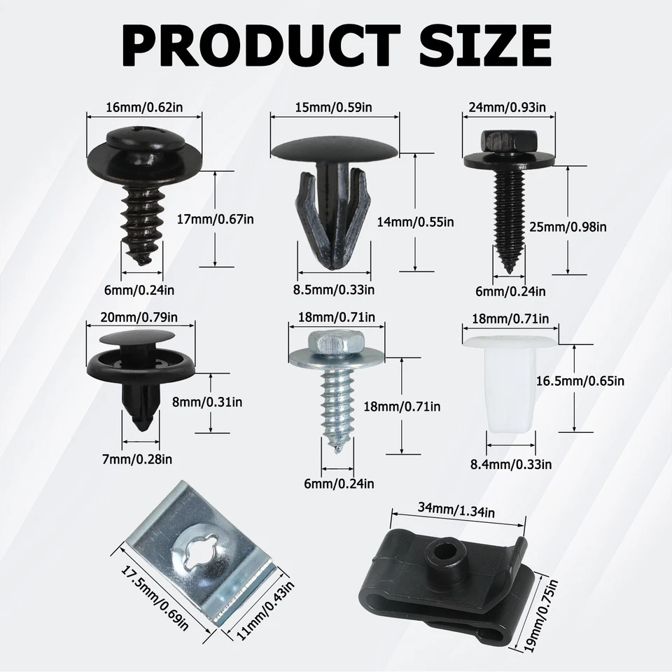 Крепежный элемент щиток брызговик двигателя зажим для крыла бампера для Toyota - Изображение 4 из 4