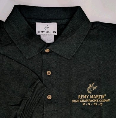 Vintage Remy Martin Cognac VSOP Golf Polo Shirt XL Men Black Remy Tag New In Bag
