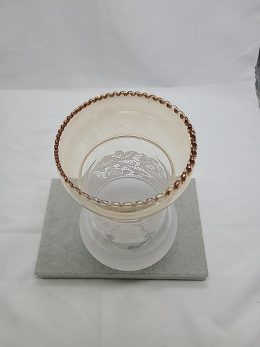 Hurricane Oil Lamp CHIMNEY(s) 2 1/2" fitter frosted pie crust Chandelier Lace - Picture 5 of 13