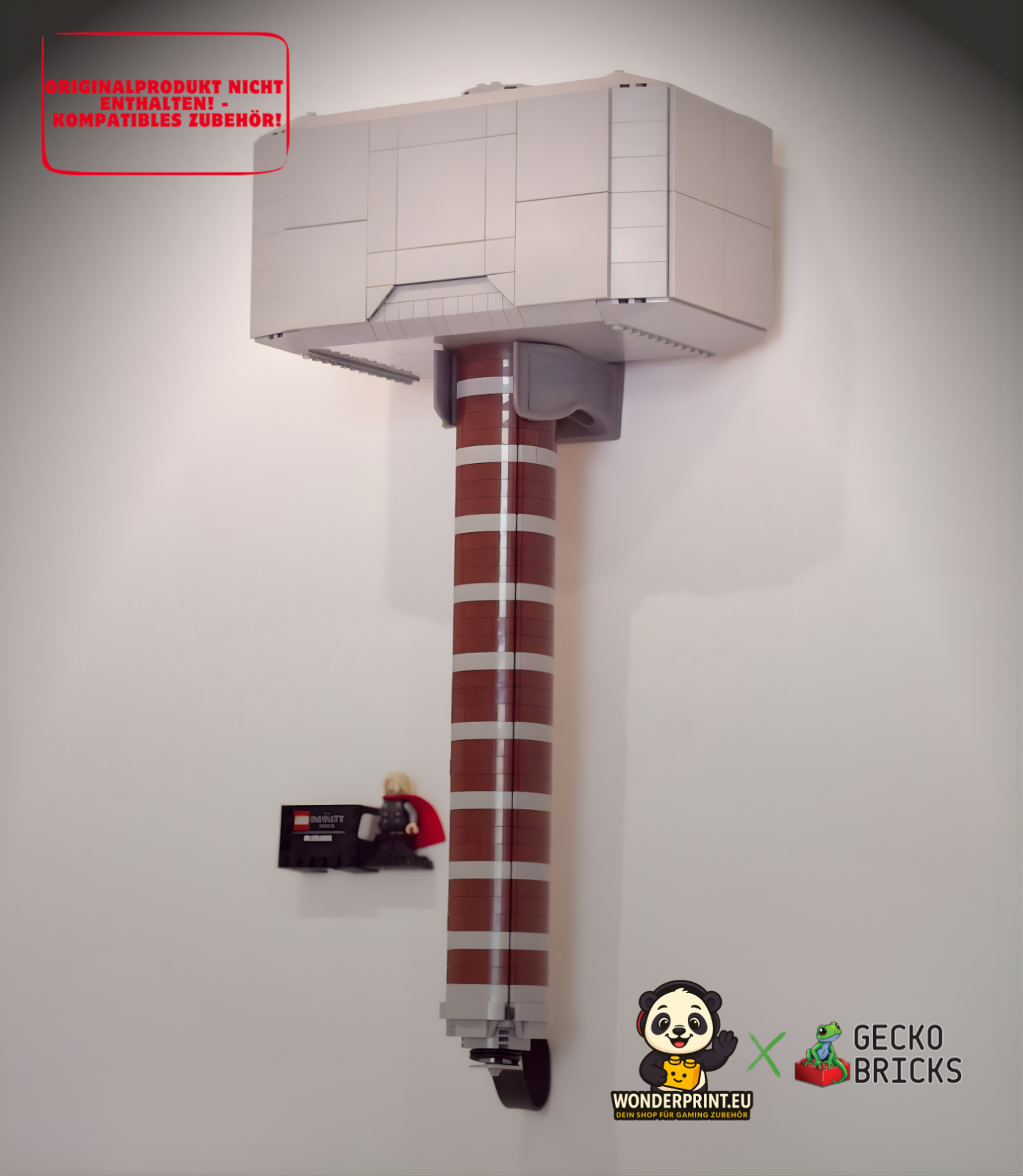 Wandhalterung Display Stand passend für LEGO® Super Heroes Thors Hammer 76209