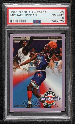 1993-94 Fleer All-Stars Michael Jordan #5 PSA 8 HOF uk2