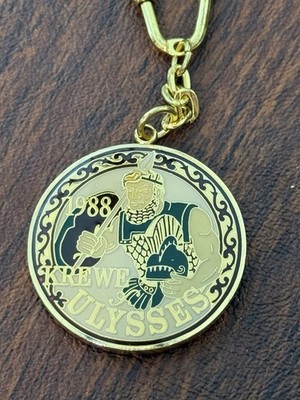 2002 RARE Ulysses Trojan Horse Multi Keychain Looped Doubloon- Mardi Gras Krewe