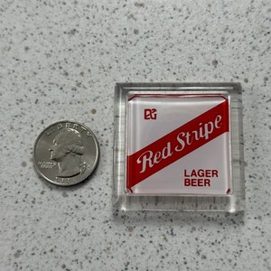 Red Stripe Lager Beer Logo Acrylic Advertisment Fridge Magnet #52998