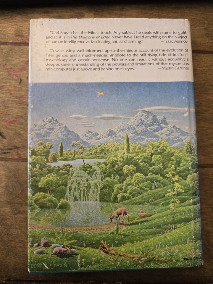 Carl Sagan The Dragons of Eden  First Edition 1977 hardcover + DJ Foto 4 de 4
