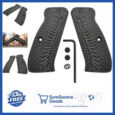 G10 Black Grips For Cz 75 Full Size Tactical Shadow Target Aggressive Texture