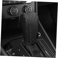 Gear Shift Knob Cover PU Leather Car Stick Shift Knob Cover Universal Black