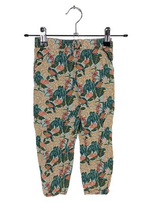 Vertbaudet Kinder Jogginghose Gr. 104 Mehrfarbig Vogel Blumenmuster Freizeit