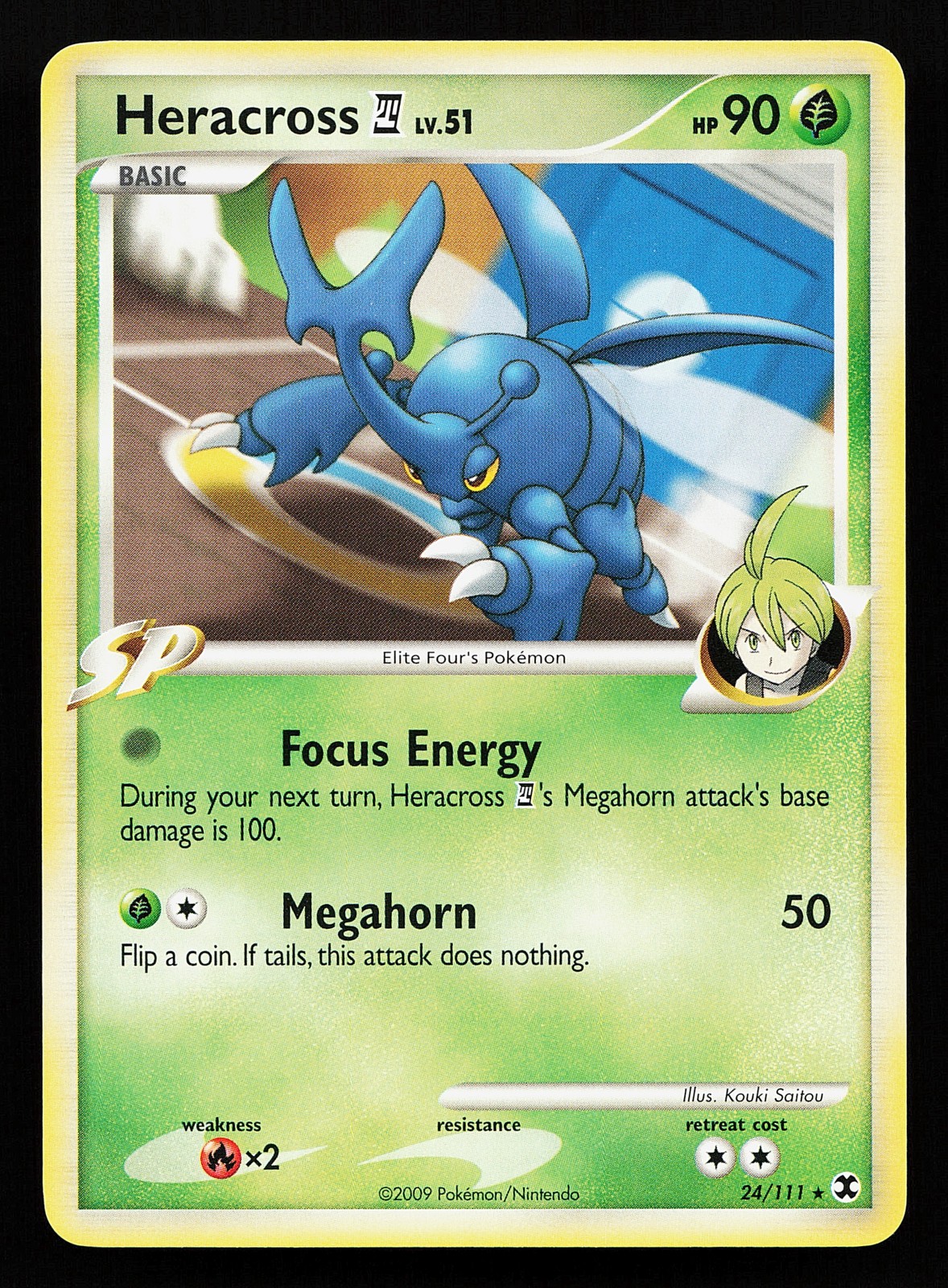 Heracross E4 24/111 Rare Rising Rivals Pokémon Card