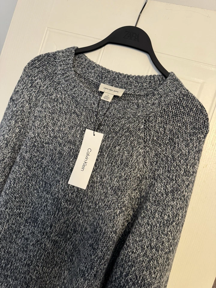 Calvin Klein Ladies Grey Jumper Size Large (14-16) - Image 2 of 3
