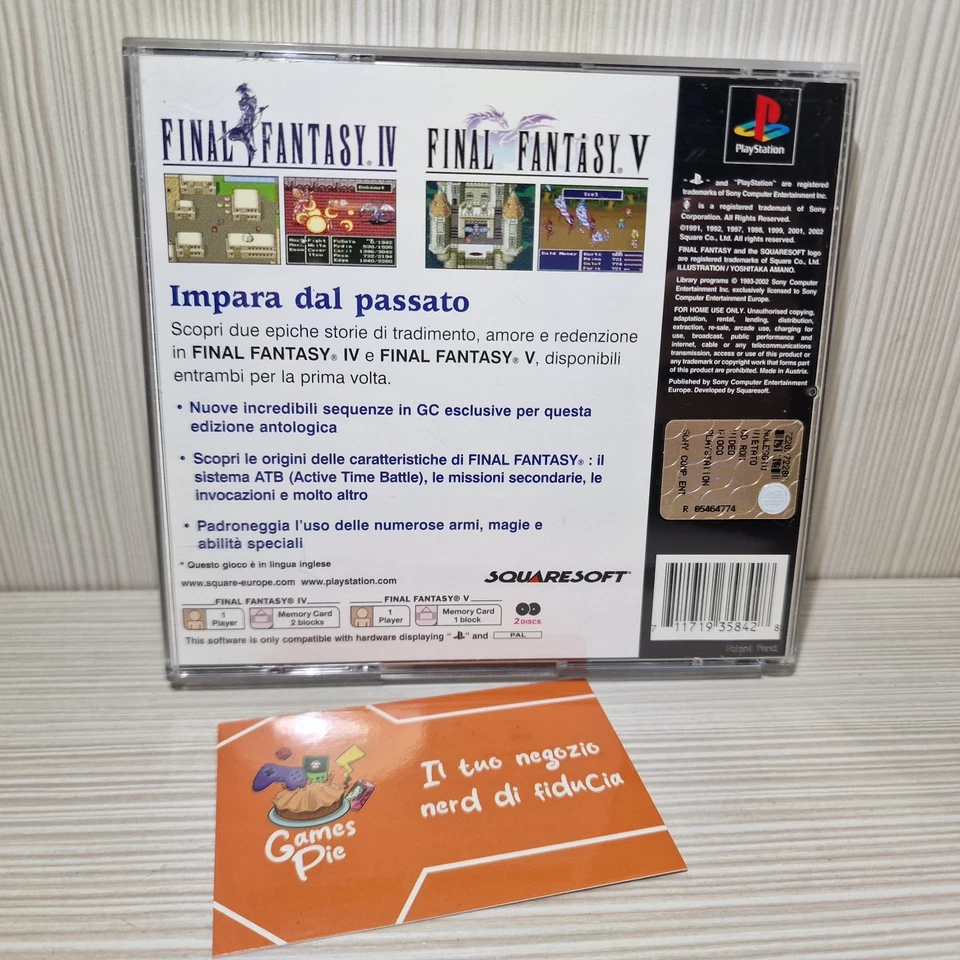 Final Fantasy Anthology - PAL  ITA 🇮🇹- PS1 - PlayStation 1 - FF4 FF5, foto 2 di 4
