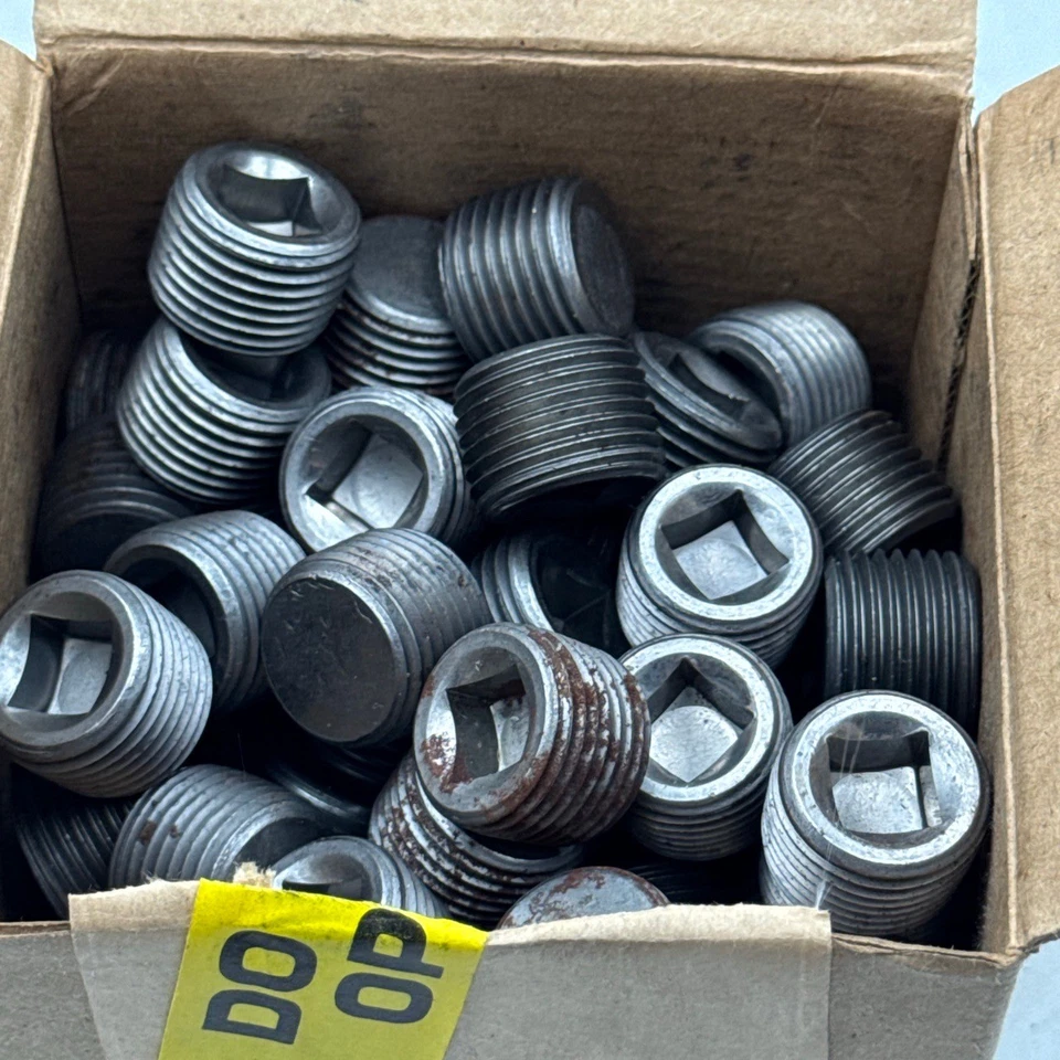 BD Pipe Plug Recessed 100PK 1/2 NPT Square Head 9900-17193 Made In USA - Image 2 of 4