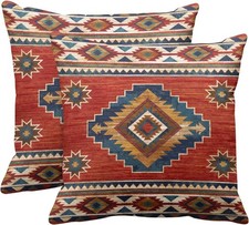 Britimes Throw Pillow Covers, Aztec Kilim Home Art Decor, 18 x 18 Inches Set of