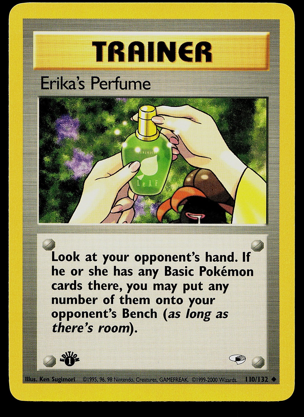 Pokemon Card - Erika's Perfume 1st Edition Gym Heroes 110/132 Uncommon