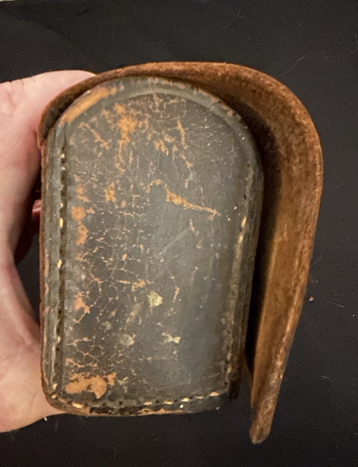 GREAT! Original  War of 1812 US Army 1808 Style Cartridge Box w/ Metal Insert