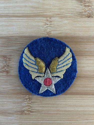 US Army Air Corps WW2 Military WWII USAAF Bullion Felt Patch  Original