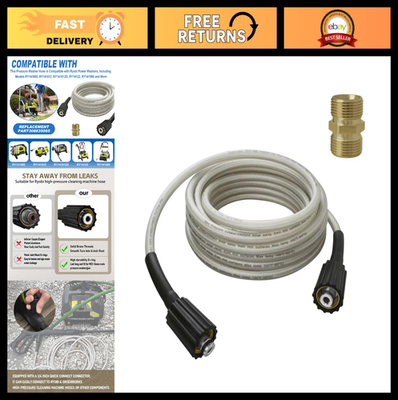#ad Durable 25ft Pressure Washer Hose Anti Kink Braided Replacement Parts #308835 $37.99