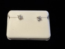 Solid 925 Sterling Silver & Moissanite Screw-...