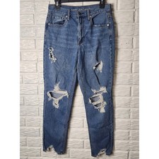 American Eagle jeans Size 6 Regular Women's Mom Jean Stretch Distressed Ripped