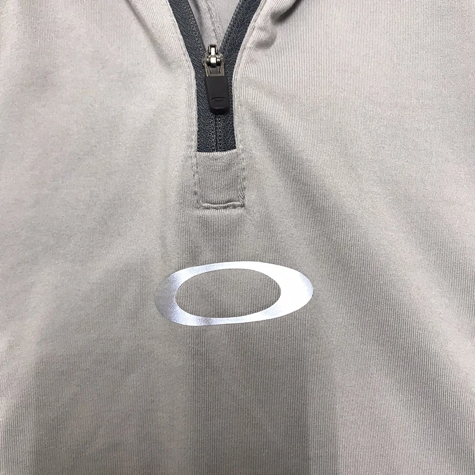 Chaqueta Pullover Oakley Hydrolix Gris Logo Ligera 1/4 Cremallera Adulto L Foto 4 de 4