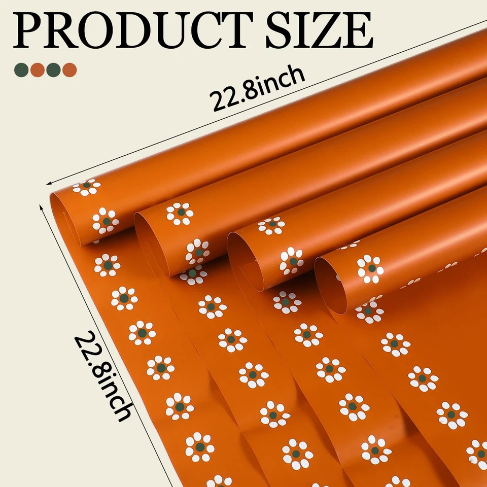 Fullhawl 20 Hojas Papel de Envolver Flores Mexicanas De Barro Impermeable Flor Bo... Foto 2 de 4